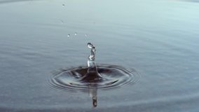 Slow motion footage of splashes on the water surface. - Powered by Shutterstock - Get 15% off with code: PIKWIZARD15