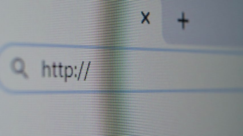 Browser bar with WWW text and cursor of the computer screen. Super macro pixels Royalty-Free Stock Footage #1059567194