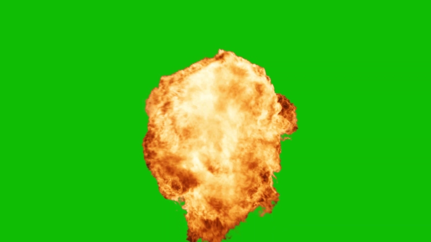 Fire Flames Looped Torch Ignited Burning. Real Flames Ignited on a green screen Background. Real Fire. Transparent Background Fire Visual Effect.