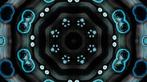 Multicolored abstract background kaleidoscope pattern, beautiful mandala animation 4K