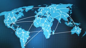 Zoom out animation of a world map with interconnected links from the Synergy collection - Lower Third Video Element. - Powered by Shutterstock - Get 15% off with code: PIKWIZARD15