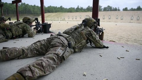 CIRCA 2020 621st Mobility Support Operations Squadron firing range for weapons qualification at Joint Base McGuire-Dix-Lakehurst, NJ.