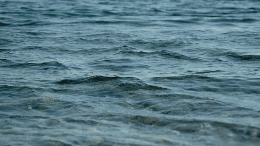 Waves swaying on the sea water. Beautiful blue water of the ocean with waves. Slow motion. | Shutterstock HD Video #1059646322