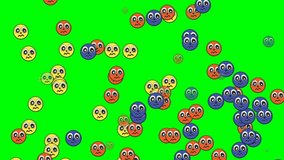 Video animation icon rain greenscreen
