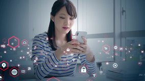 Asian female student using a smart phone. Education technology. Edtech. - Powered by Shutterstock - Get 15% off with code: PIKWIZARD15