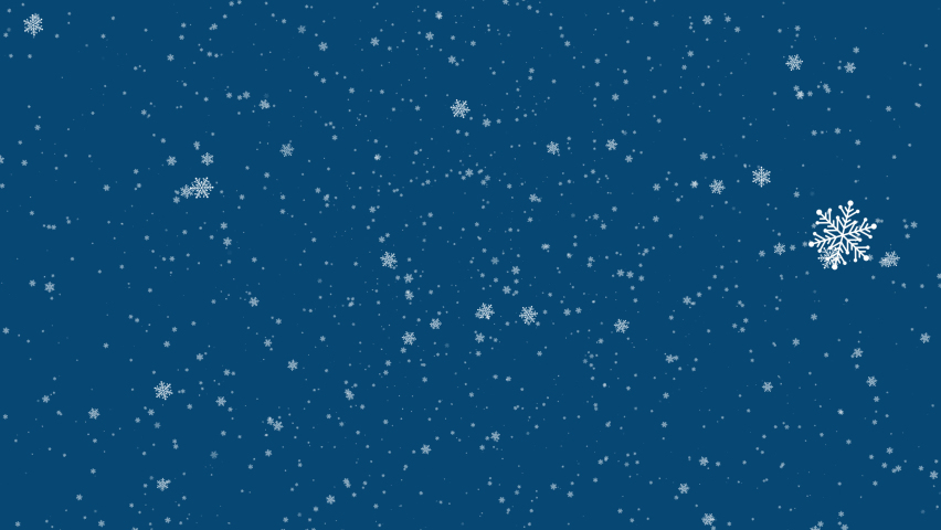 snowflakes falling animation on dark blue Stock Footage Video (100% ...