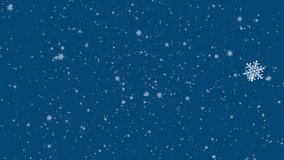 Snowflakes falling animation on dark blue background. - Powered by Shutterstock - Get 15% off with code: PIKWIZARD15