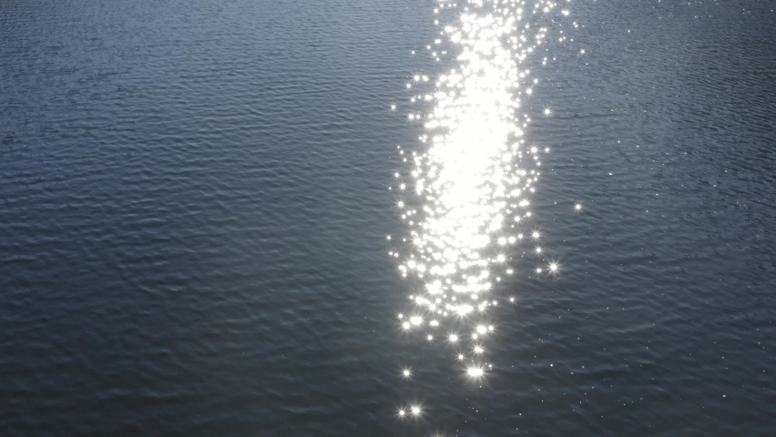 Aerial landscape of a river in sunset with mountains in Asturias