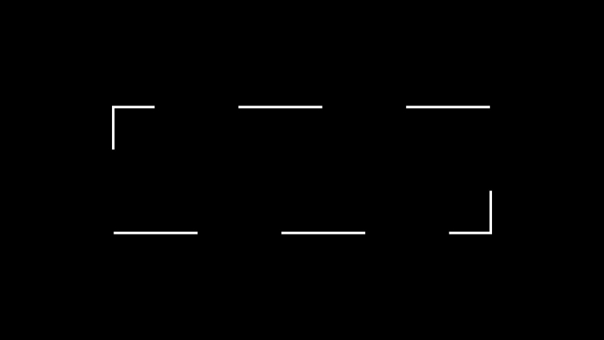 White colored lower third animation moving along a dashed rectangular path from the Aspect Collection - Lower Third Video Element