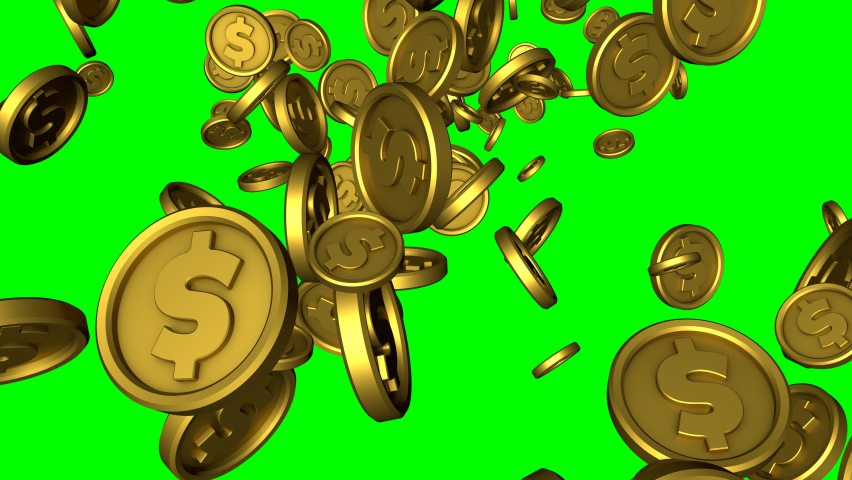The exploding gold coins, 3d Rendering | Shutterstock HD Video #1059733976