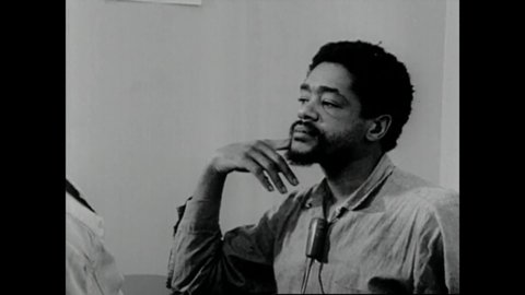 CIRCA 1970 - Black Panther leader Bobby Seale is interviewed at San Francisco County Jail about how white prisoners are treated better.