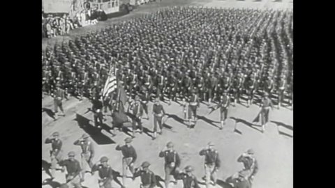 CIRCA 1940 - A motivational ending to a 1942 World War II documentary about how the forces of the Allied forces would ultimately win.