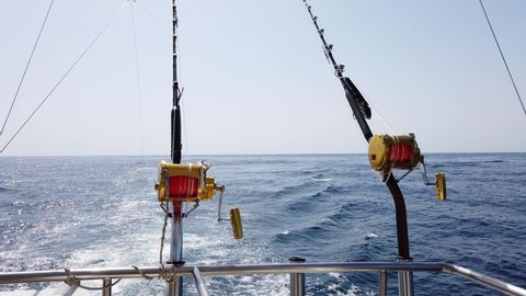 Deep Sea Fishing Reel on a boat