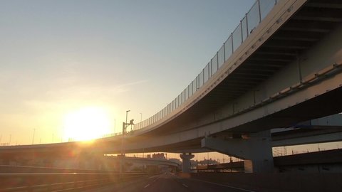 Running image. Asahi and highway junction
