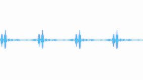 Sound wave isolated on white background. Blue line sound wave equalizer. Audio technology bright concept and design under the concept of white emphasize simplicity or animated background.