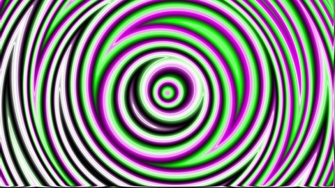 animated video with immersion in fractal circles with stripes of different shades. Mesmerizing hypnotic video