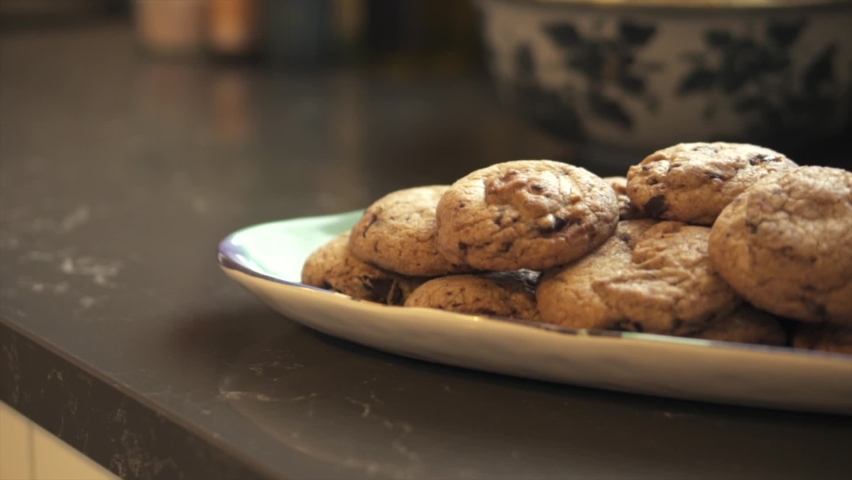 Homemade Chocolate Chip Cookies.  Royalty-Free Stock Footage #1059780953