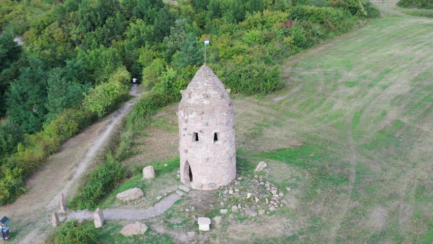Millennium lookout tower in Cserepfalu, Hungary. Next to Little Amercia cave flats. Fantastic outdoor trip for a family.
