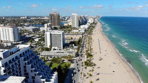 Aerial view of Fort Lauderdale beach, Unired States - beautiful panoramic view