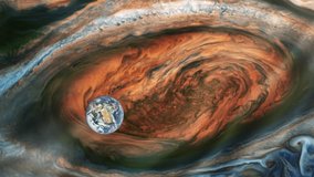The Earth orbiting Jupiter. Elements of this video furnished by NASA. - Powered by Shutterstock - Get 15% off with code: PIKWIZARD15