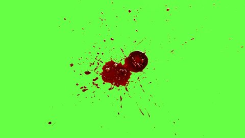 Chroma Keying Effect Blood Falling On Stock Footage Video (100% Royalty ...