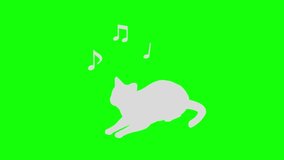 Cat silhouette rhythm riding tempo 120 4 beats prone loop pattern A