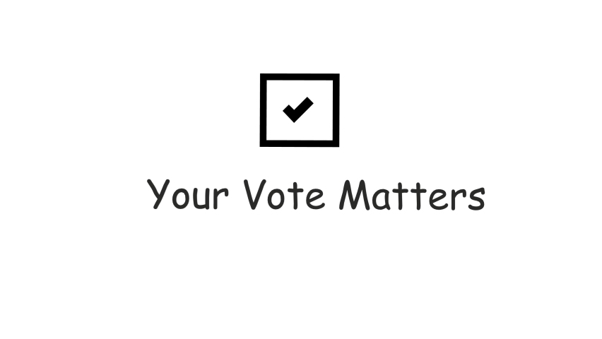 Your Vote Matters text sign on dark background. Vote elections concept. Make the political choice. Animation	 Royalty-Free Stock Footage #1059841817