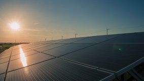 Time-lapse 4K large industrial Solar Energy Farm producing concentrated solar power day to night.Green energy concept. - Powered by Shutterstock - Get 15% off with code: PIKWIZARD15