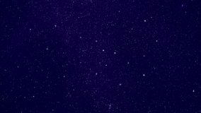 Night starry skies with twinkling and blinking stars. Natural motion background. Seamless loop space backdrop.
