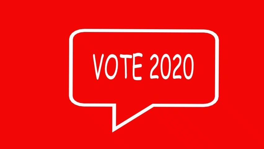 Vote 2020 symbols. Check mark icon. Vote label animation Royalty-Free Stock Footage #1059861488