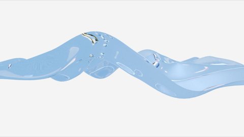 Beautiful water surface. Abstract background with animation waving of waterline. Animation of seamless loop.