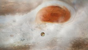 Europa, Moon of Jupiter, orbiting the Planet. Elements of this video furnished by NASA. - Powered by Shutterstock - Get 15% off with code: PIKWIZARD15