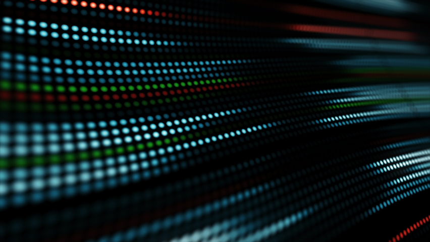 Wave of dot line. 3D loop abstract background. This motion graphic use for futuristic scene, sci-fi, techonology. 