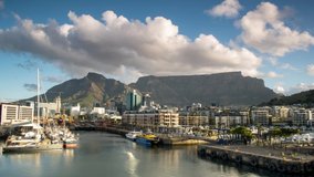 Time lapse video of the waterfront in cape town
