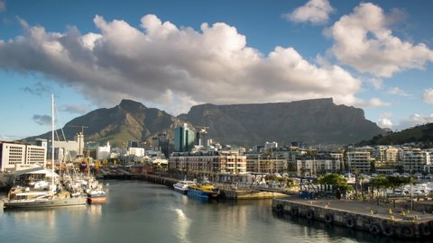 Time lapse video of the waterfront in cape town