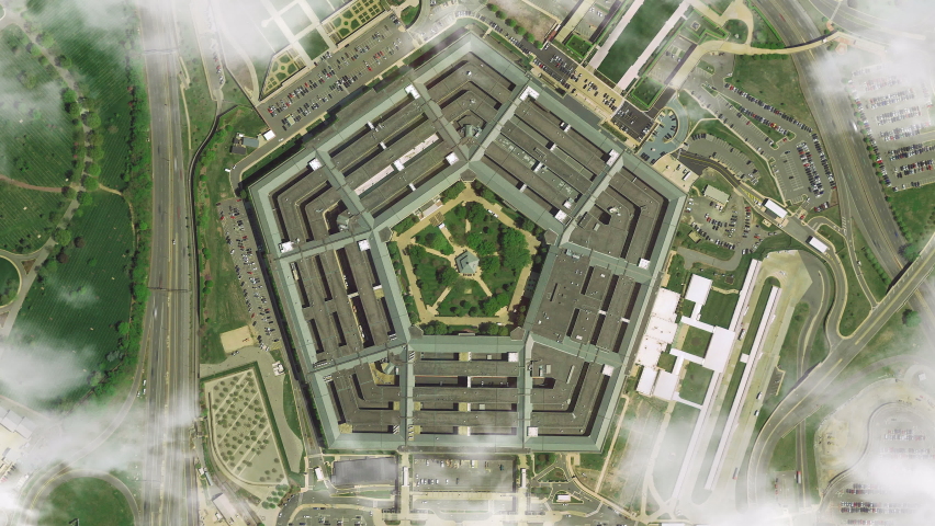 Time Lapse Drone Shot of the Pentagon Building | Shutterstock HD Video #1059905735