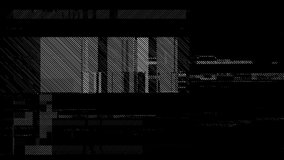 A black screen with moving lines and glitch effect from the Corruption collection - Glitch Distortion Video Element.