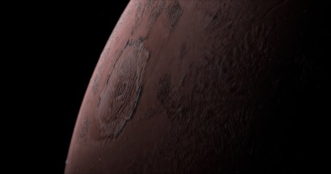 Olympus mons in Mars planet