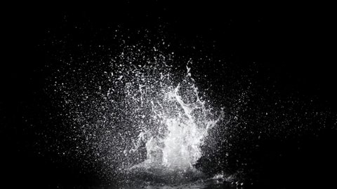 Water swashing slowly over a black background from the Abyss collection - Water VFX Video Element.