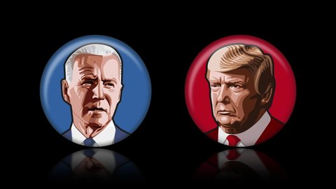 US Presidential Election 2020, Joe Biden challenge Donald Trump. Winner: Trump.
Seamless, perfect loop. Animation