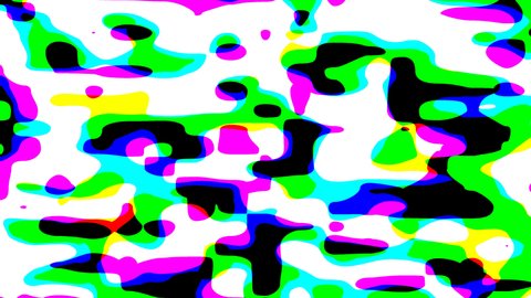 Abstract Neon 80s Effect Dance Camouflage Moving Camo