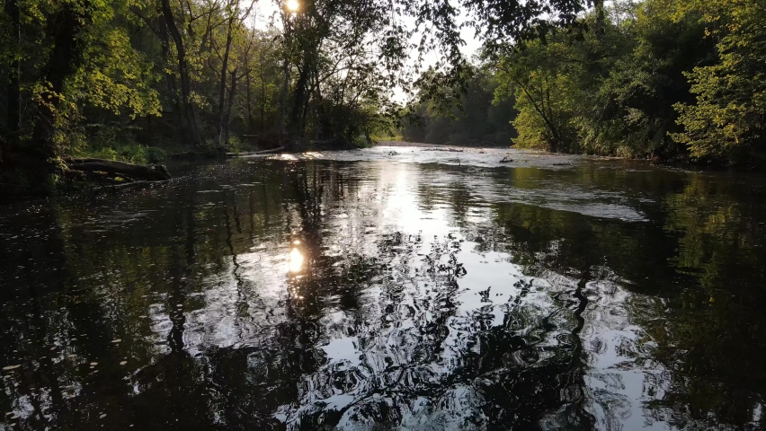 River in Wisconsin during summer time