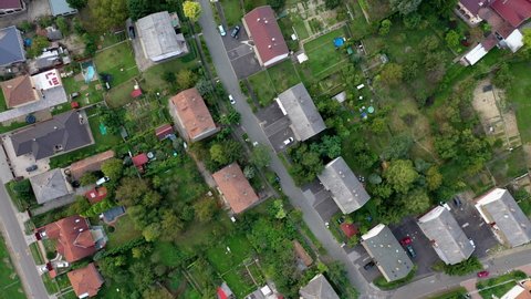 Top Down View Typical Neighborhood Truck Stock Footage Video (100%