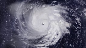 The Hurricane, Tornado, Over The Ocean, Satellite View. Elements of this video furnished by NASA.