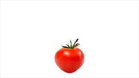 Tomato with jar with tomato sauce, art video illustration.