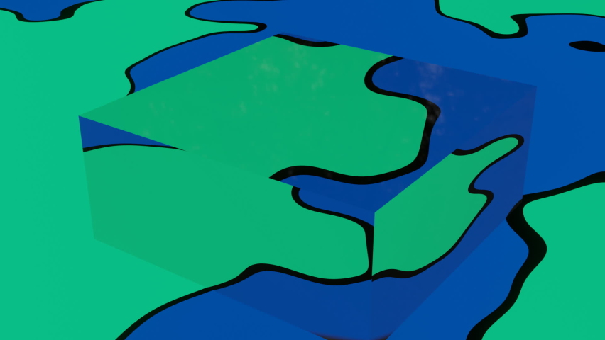luminescent gif 3d render colorful