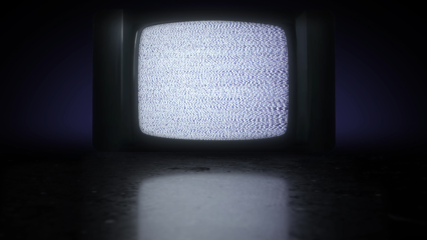 Vintage switch on, turn off television. Analog Static Noise texture. Monochrome, black and white offset flickering noise. Screen damage TV effects and artifacts. VHS. Bad interference. Retro 80s, 90s | Shutterstock HD Video #1059989954