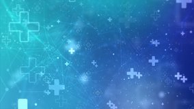Abstract geometric medical cross shape medicine and science concept loop background. Graph, Diagram, Infographic. biology, chemistry, science, medicine, cosmetics Medical Presentation Animation - Powered by Shutterstock - Get 15% off with code: PIKWIZARD15