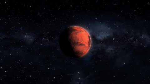 Planet Mars HD Flyby Stock Footage