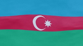 A high-quality footage of 3D Azerbaijan flag fabric surface background looping animation